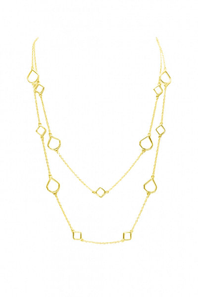 Gold layered chain necklace
