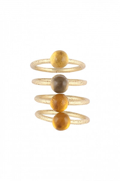 Rings with semi-precious stones