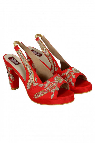 Red slingback heels