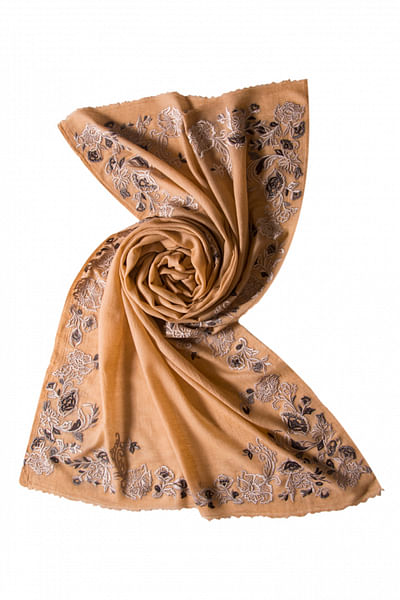 Embroidered pashima scarf