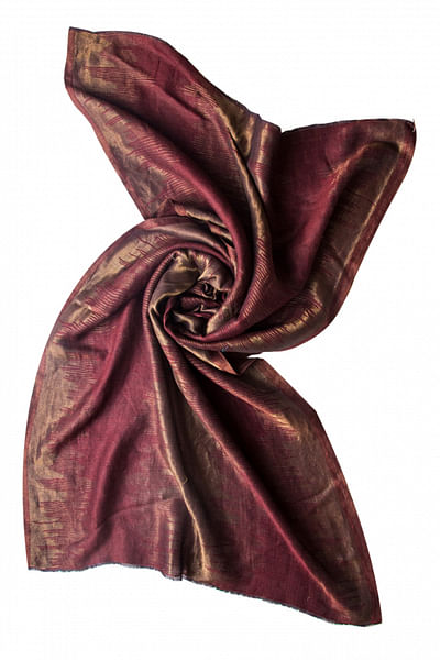 Jacquard, wool and silk stole