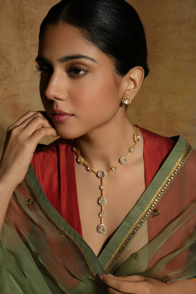 White moissanite stud earrings