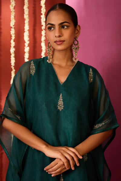 Multicolour pearl embellished earrings