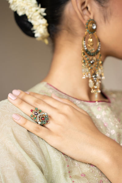 Gold embellished ring
