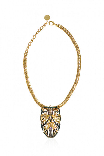 Green egyptian pendant necklace