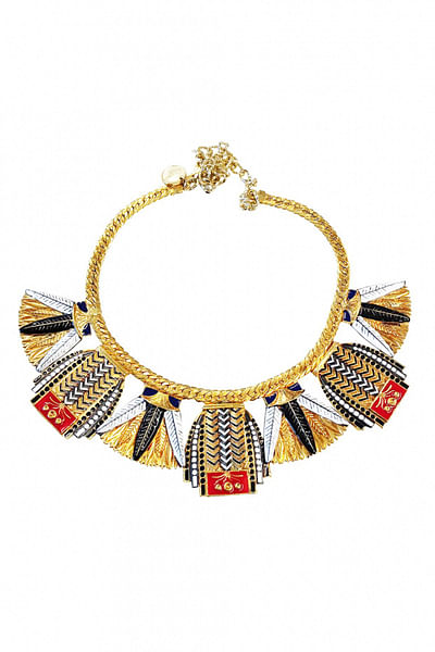 Multicoloured cleopatra necklace