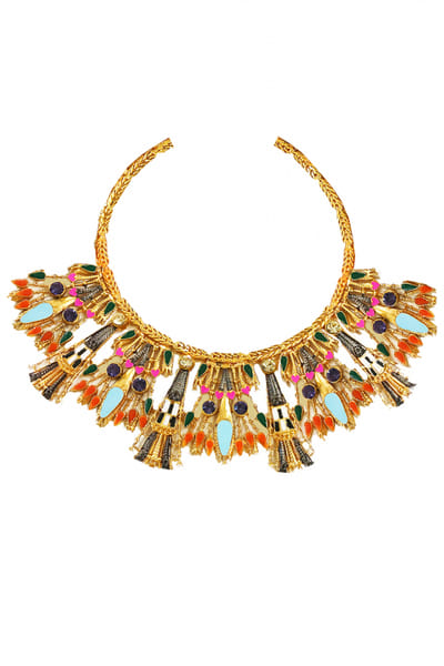 Blue egyptian necklace