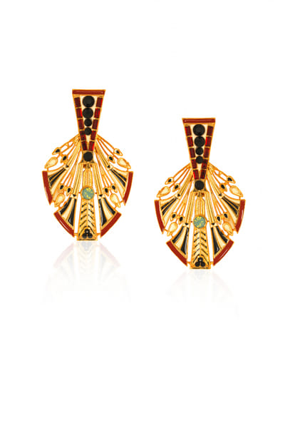 Egyptian feather earrings