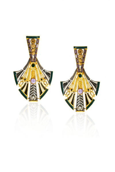 Egyptian feather earrings