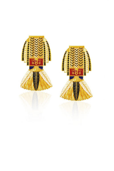 White cleopatra earrings