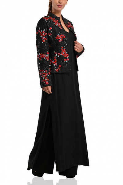 Anarkali with embroidered jacket