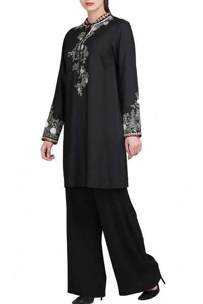 Black tunic and trousers set