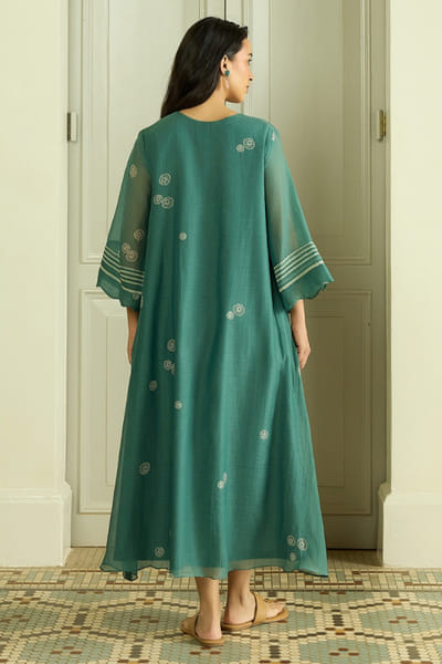 Vaayu Emerald floral applique dress VAAYJUN26D248074