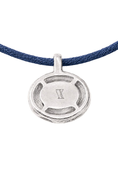 Vixii Blue and silver diamond polki necklace VIXIAUG26D153492