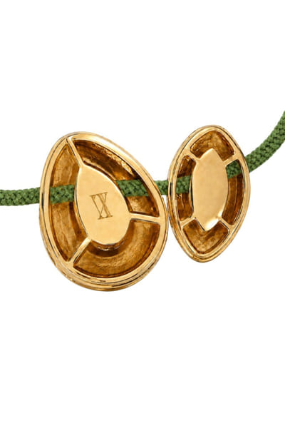 Vixii Green and blue polki diamond necklace VIXIAUG26D153491