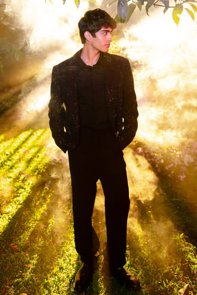 Black blazer jacket set