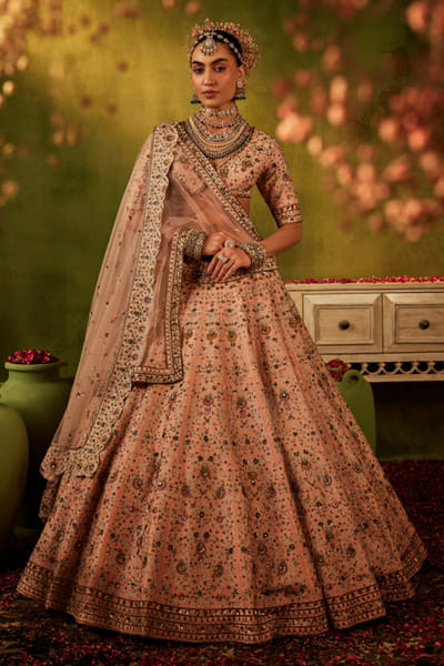 Manvi Kapoor Pink zardozi embroidered lehenga set MANVAUG26D152758