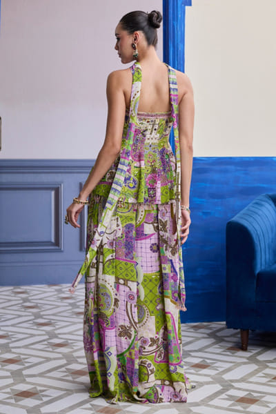 DiyaRajvvir Bubblegum mosaic printed co-ord set DIYAAUG26D151278