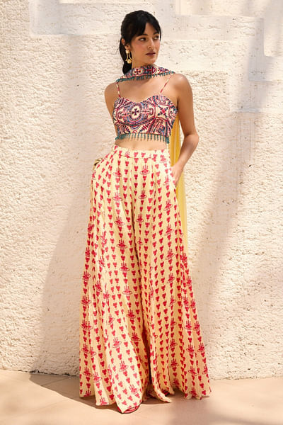 Yellow printed co-ord set