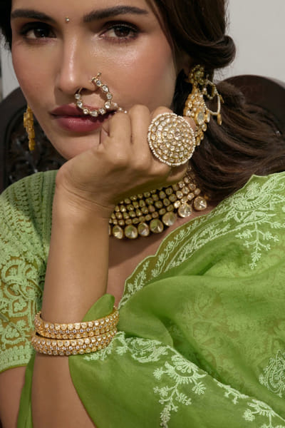 Preeti Mohan Gold polki bangles PREEJUL26D248520