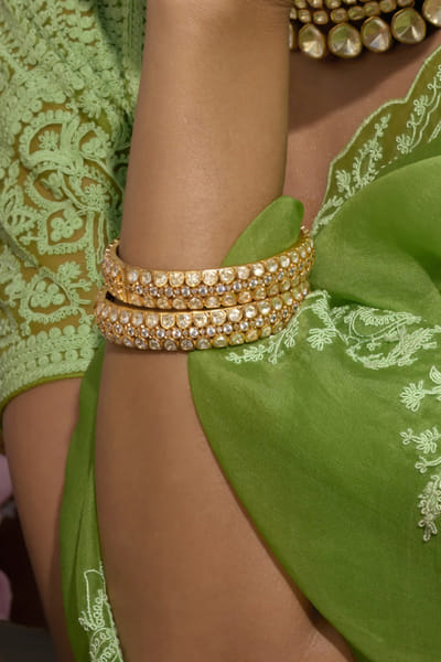 Preeti Mohan Gold polki bangles PREEJUL26D248520