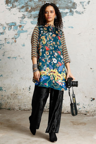 Multicolour floral printed shirt