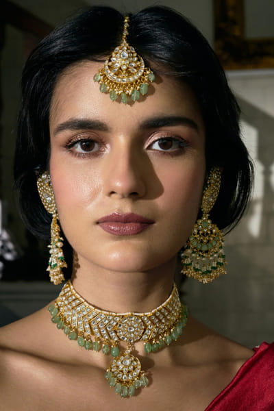 Preeti Mohan Green kundan choker PREEJUN26D148284