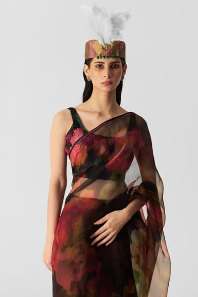 Multicolour floral printed blouse