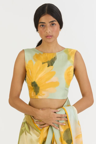 Yellow lemonade printed blouse