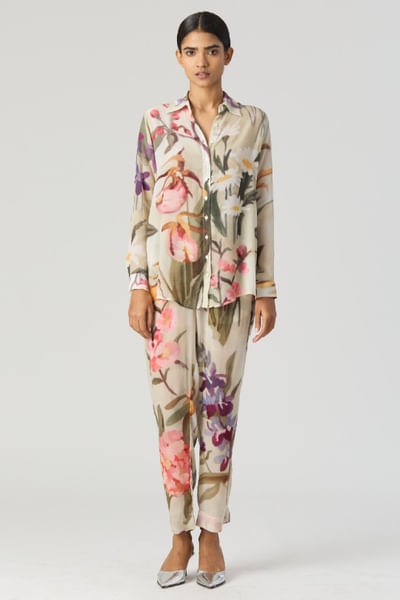 Mint floral printed co-ord set