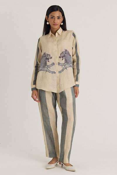 Off-white lion motif co-ords