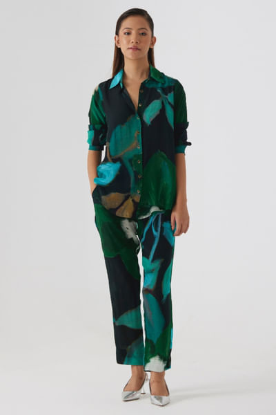 Green jade printed co-ord set