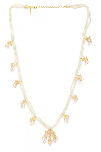 Gold plated floral necklace