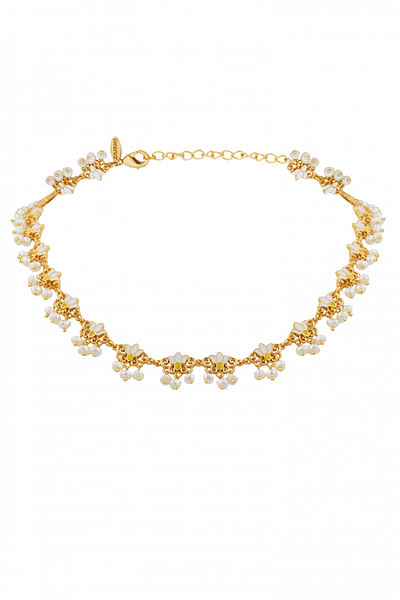 Gold plated collar necklace