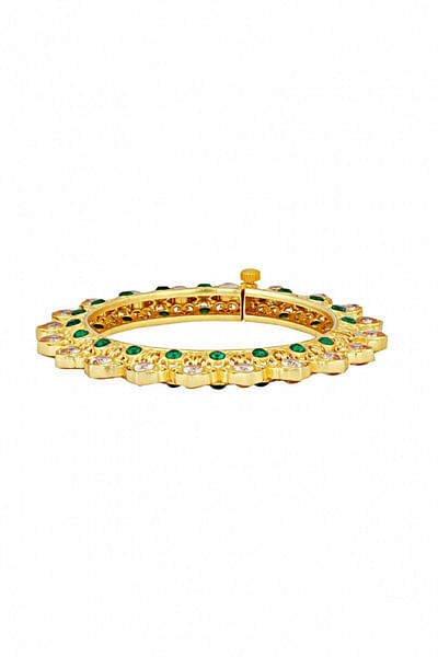 Green stone embellished bangle