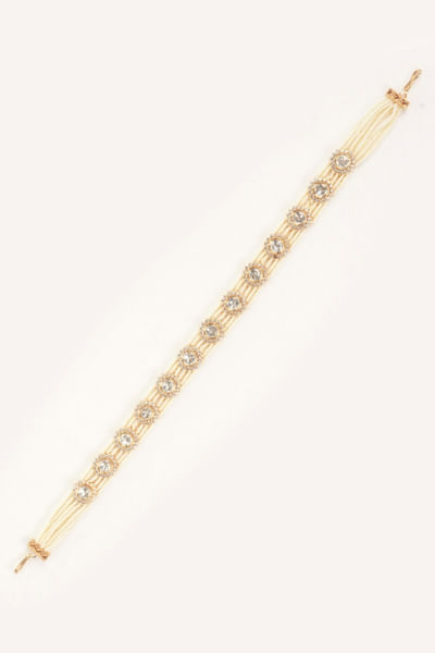 Gold kundan stones sheesh patti