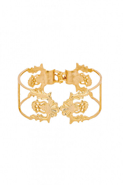 Gold plated vintage bracelet cuff