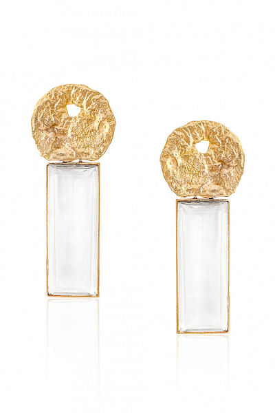 Gold plated crystal earrings