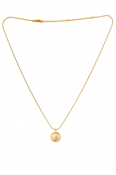 Gold plated macaroon pendant and necklace