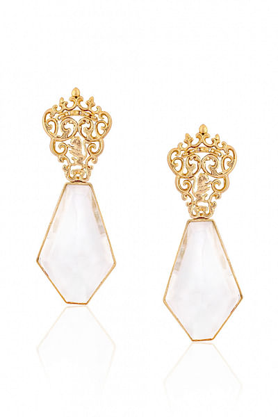 Gold plated chandelier earrings