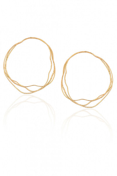 Gold plated hoops