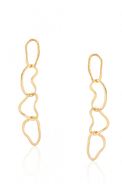 Gold plated chain link earrings