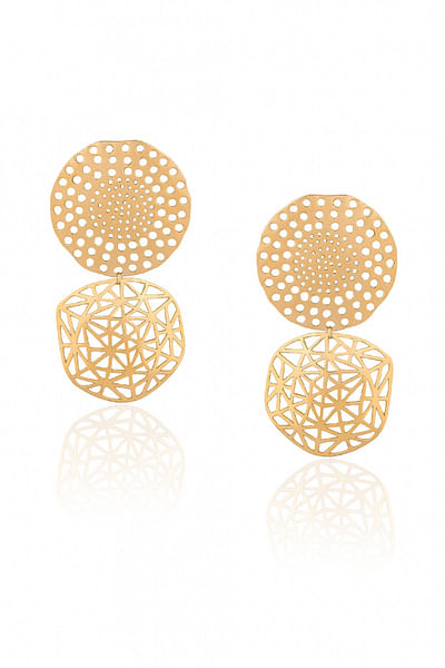 Gold plated filigree earrings