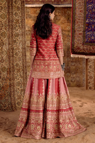 Nitika Bali Pink embroidered gharara set NITIAUG26D152282