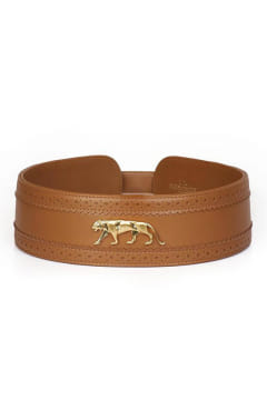 Mustard tan Bengal tiger belt