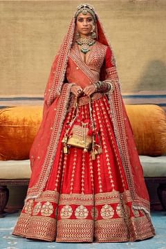 Sabyasachi red bridal lehenga online